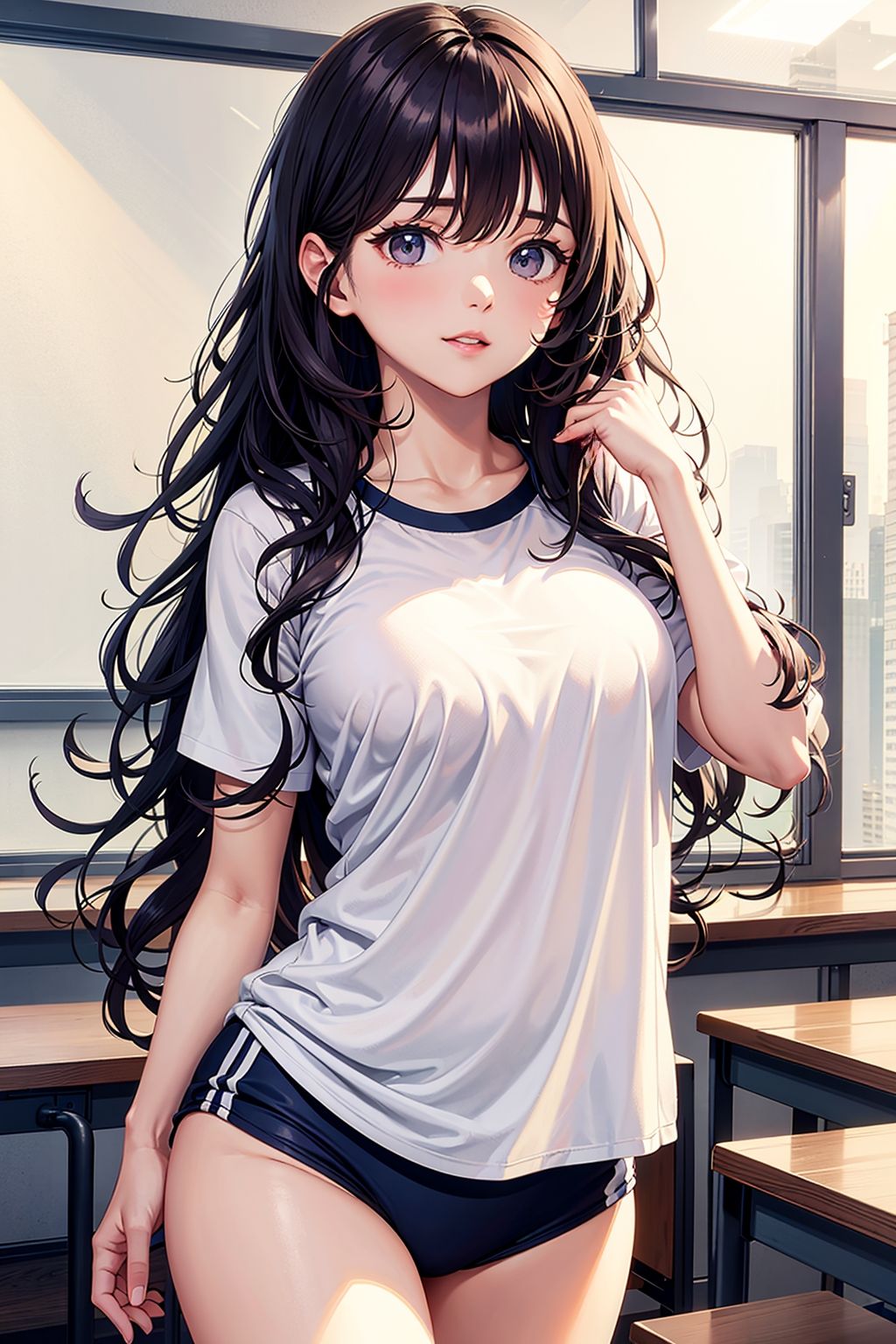 サンプル画像1:ブルマ日和 キュートなロングウェーブ(A_LOVE_A) [d_629982]