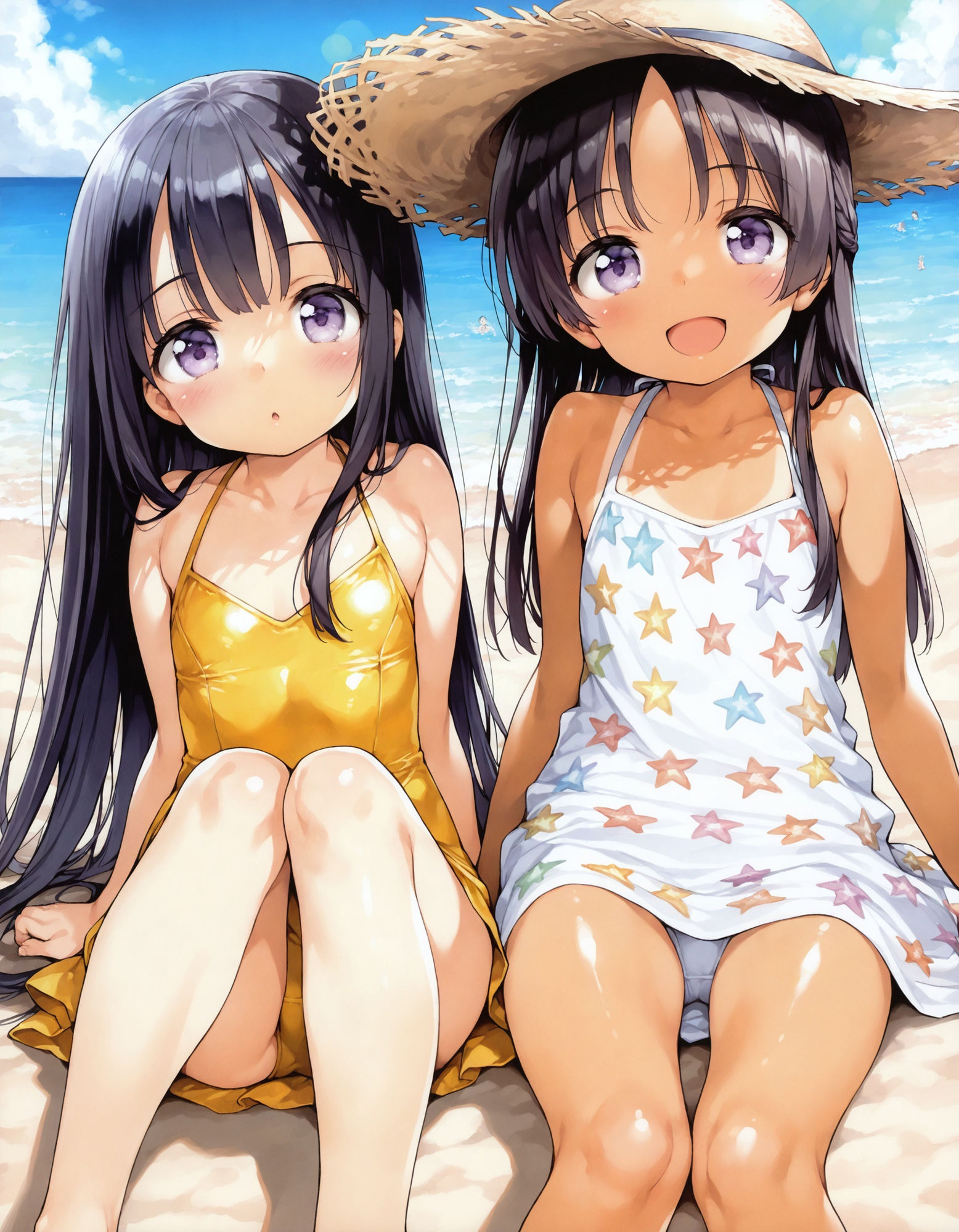 〇リっ子の座りパンチラ〜ワンピース編〜 画像1