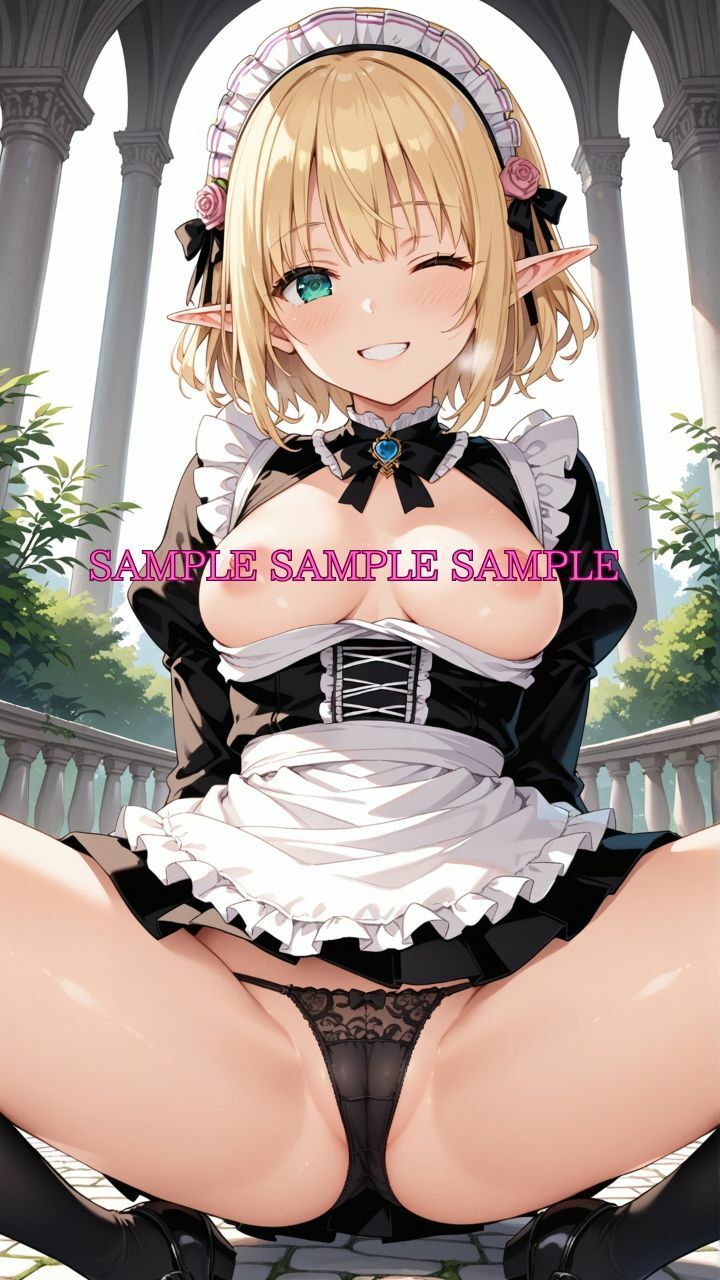 サンプル画像3:男女比1対10000の世界 エルフメイドとセックスし放題でちんぽが乾く暇もないヤリ放題ハーレムライフ！！(TailorFetiAI-Pix) [d_630053]