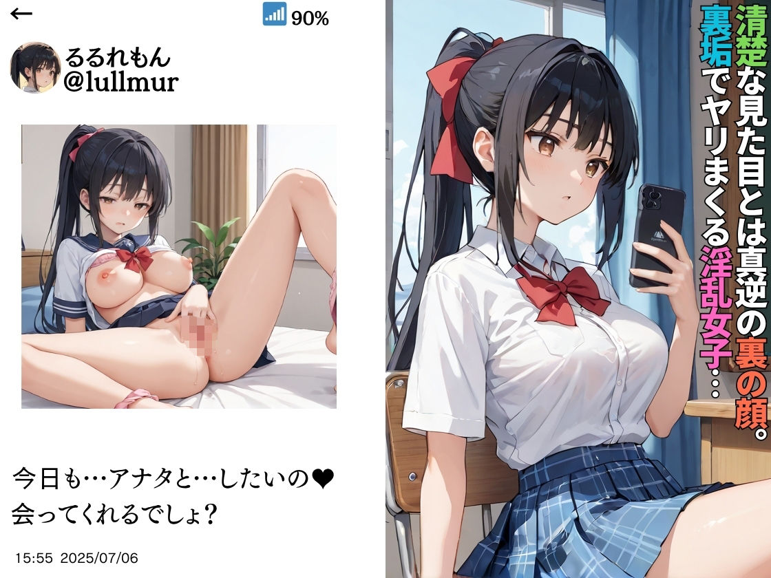 裏垢で承認欲求を満たす巨乳女子〜放課後の秘密の裏バイト〜【女子校生】【裏垢女子】【セフレ】【3P】【CG500枚】 画像2