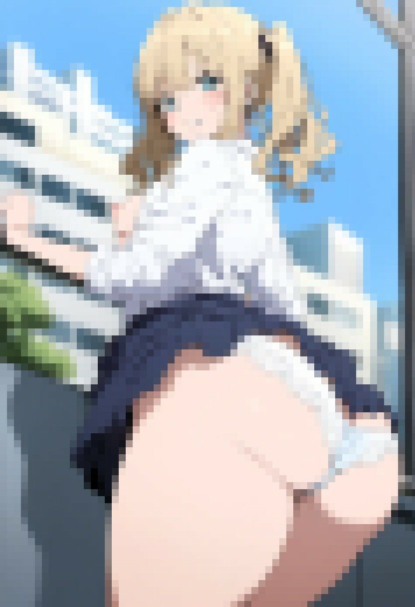 サンプル画像4:AI作品 みんな大好き！金髪白ギャル ブロンドへアーツインテールギャル 半脱ぎ＆下着フェチ 撮影総数500枚(もちもち堂) [d_630199]