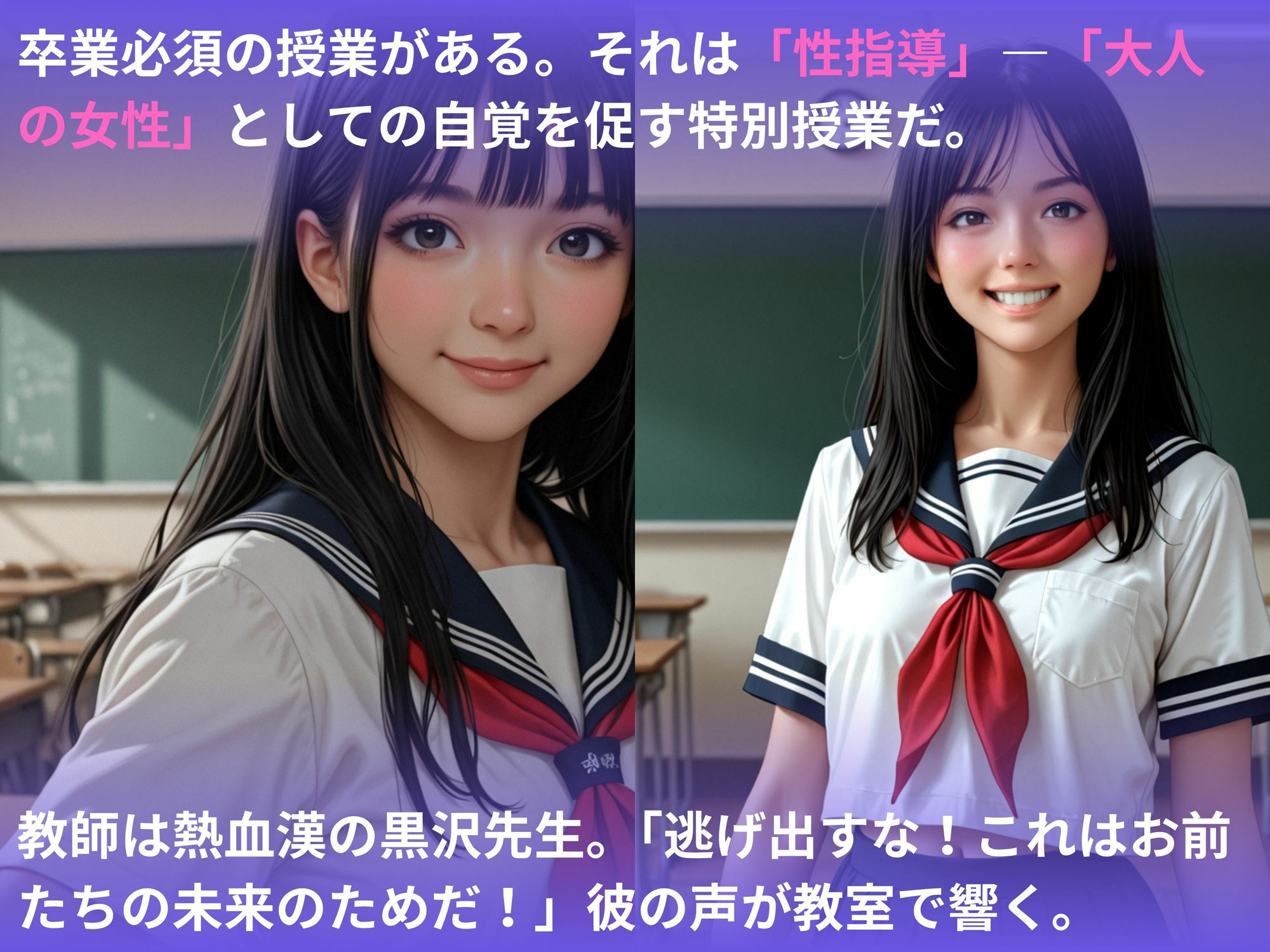 サンプル画像1:卒業するための必須科目〜性指導授業〜(パンプキンちゃん) [d_630231]