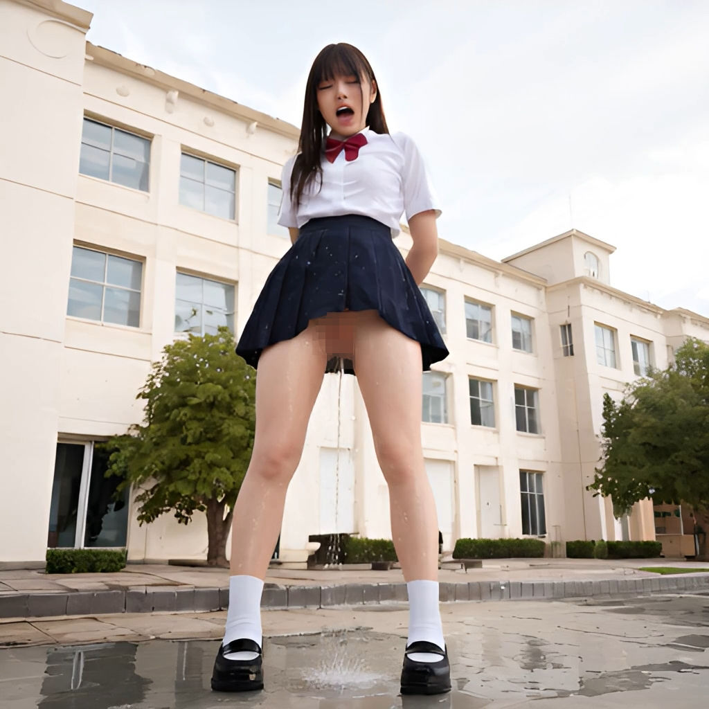 女子校生 制服放尿サークル 画像4