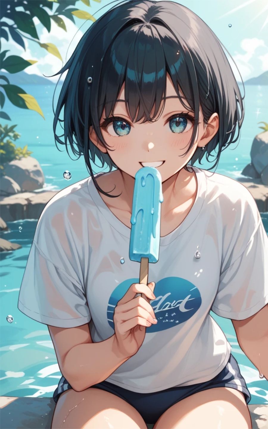 サンプル画像2:誰もいないプール、貸切デート(Cherry Boy) [d_630406]