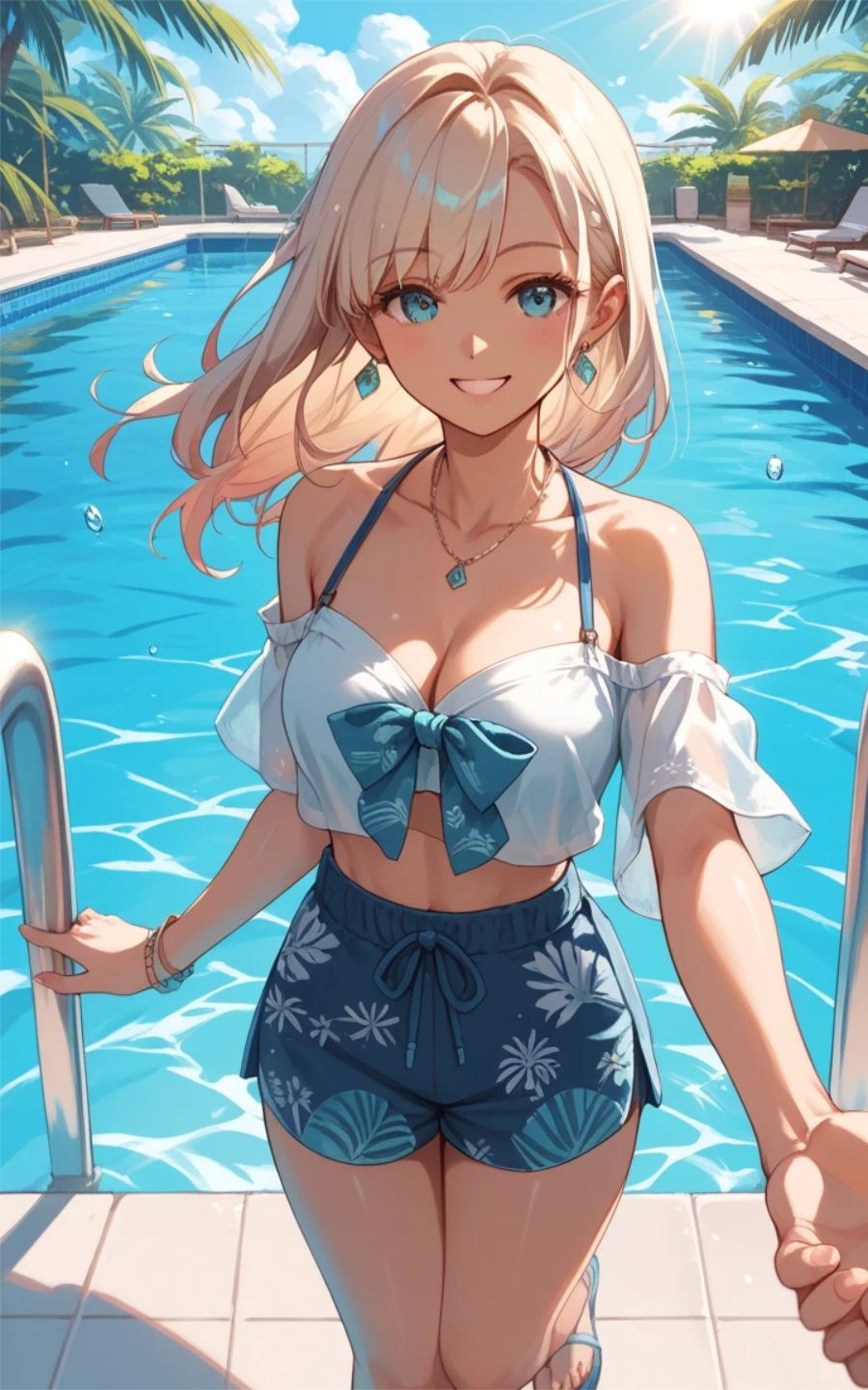 サンプル画像3:誰もいないプール、貸切デート(Cherry Boy) [d_630406]