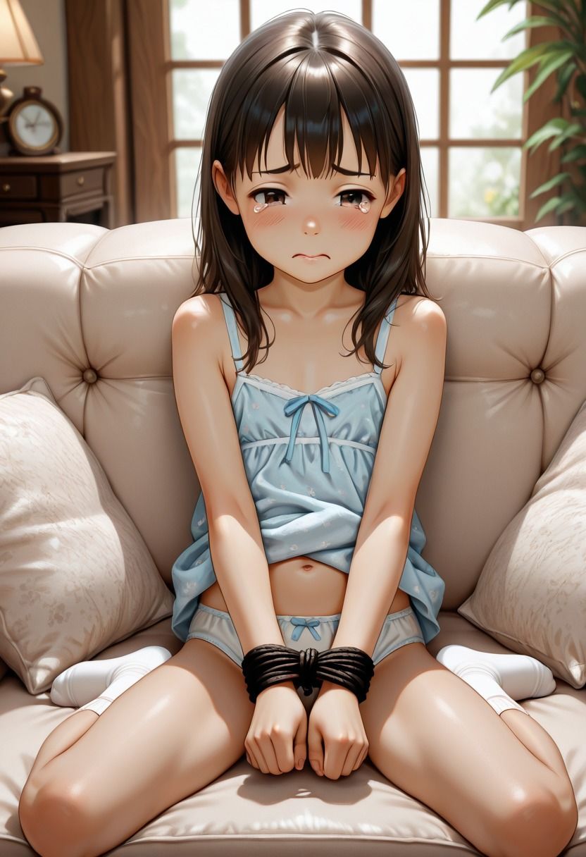 つるぺたパイパンボディを拘束調教 画像2