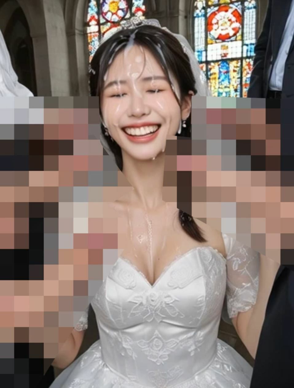 サンプル画像2:フェラ動画  ハッピーウェディング祝福ザーメンぶっかけ！他。アイドル、メイド、女子〇生(sawamurajapan) [d_630570]