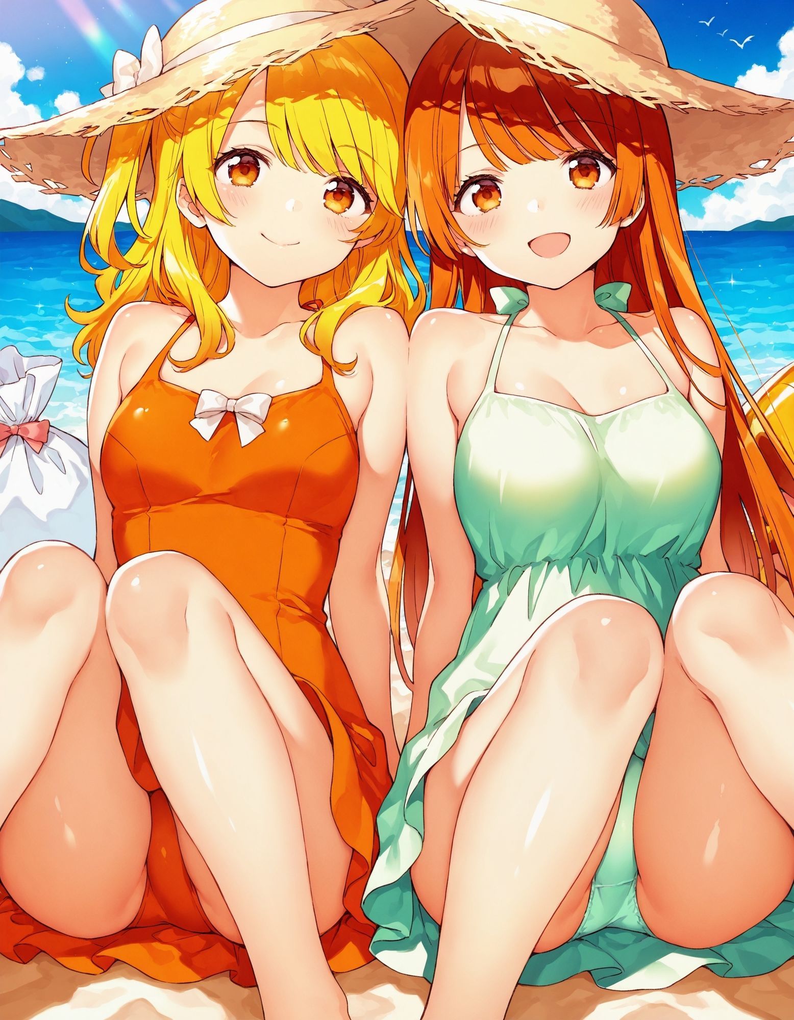 ワンピースで座りパンチラ 画像2