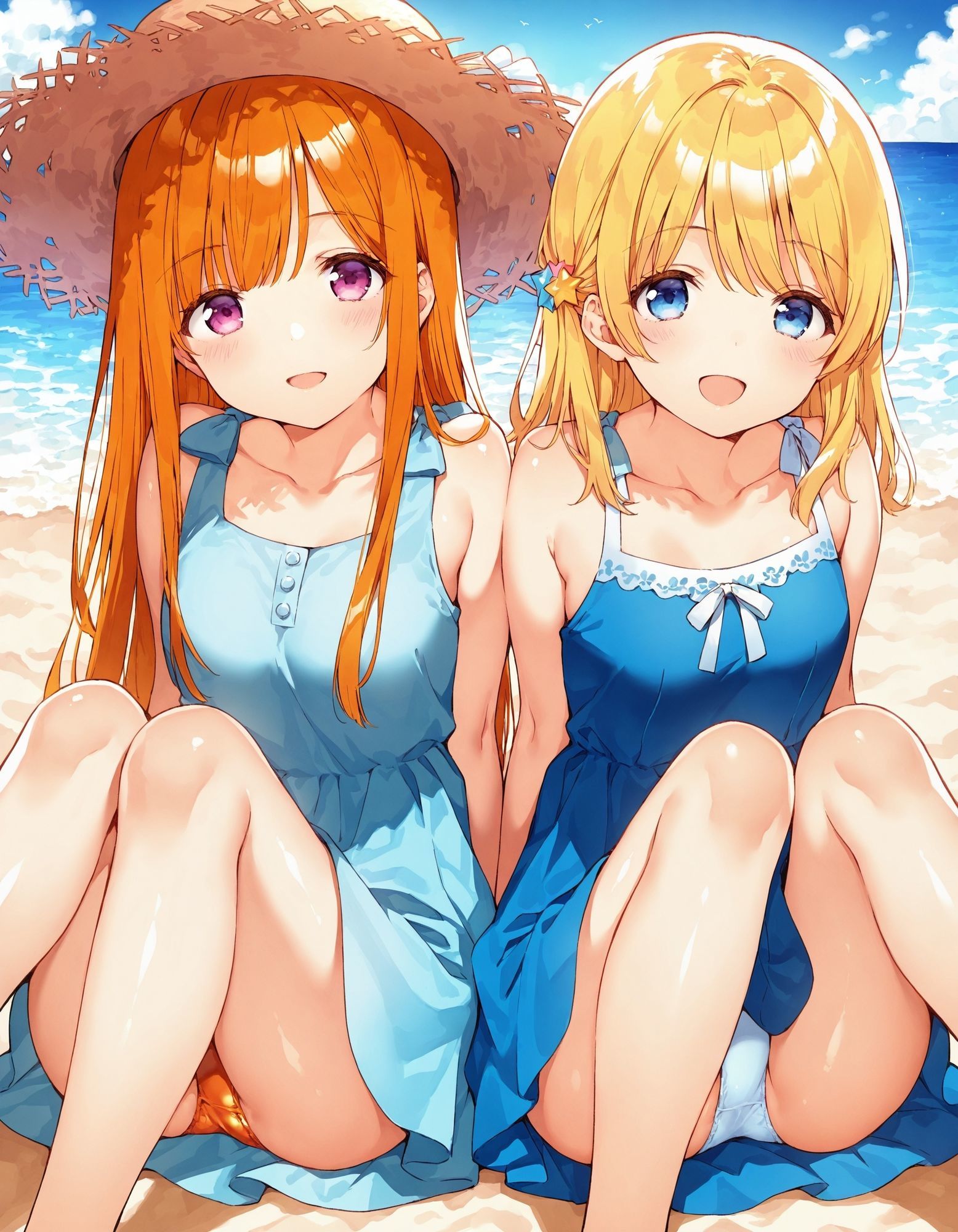 サンプル画像5:ワンピースで座りパンチラ(D.P.H.) [d_630646]