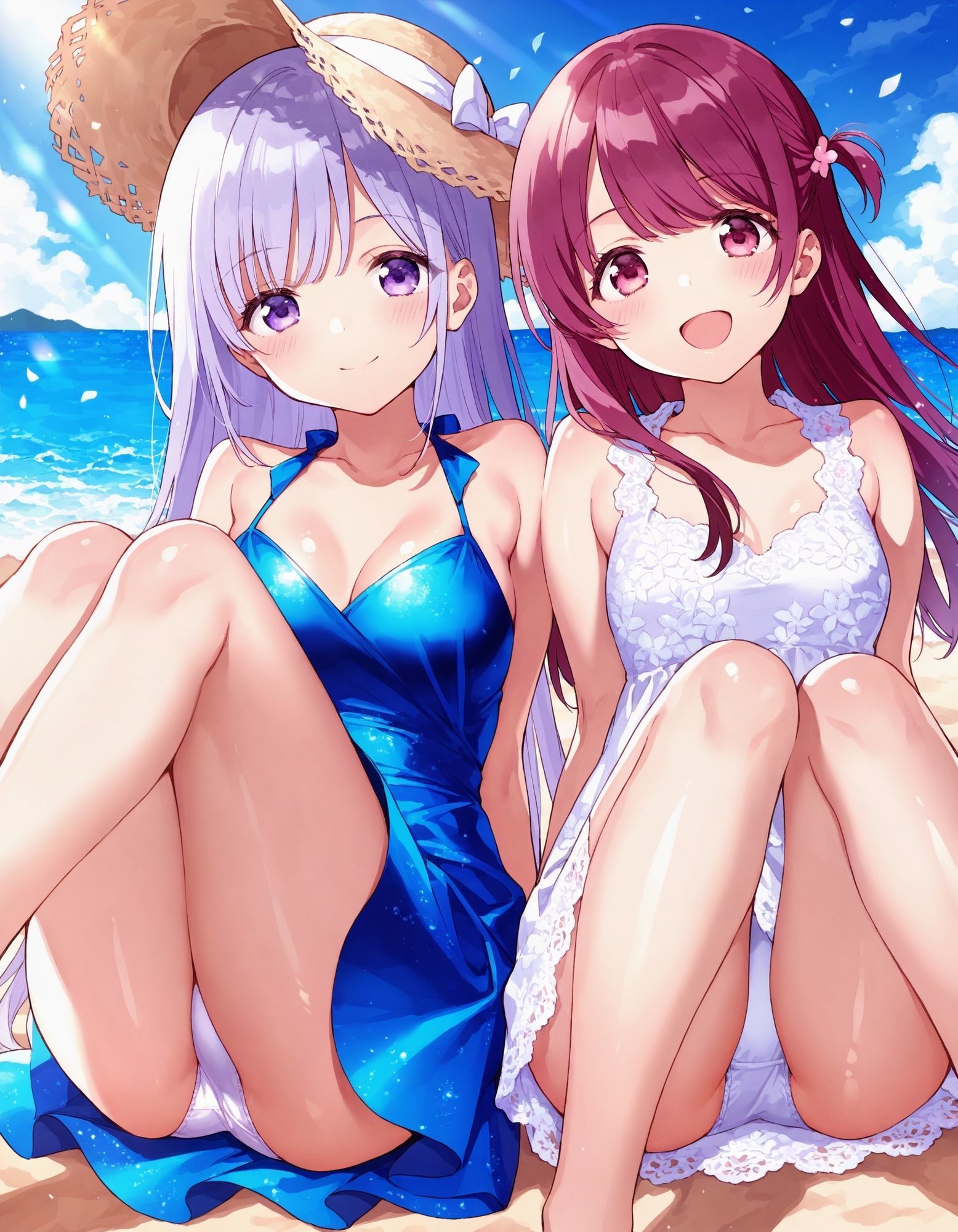 ワンピースで座りパンチラ 画像7