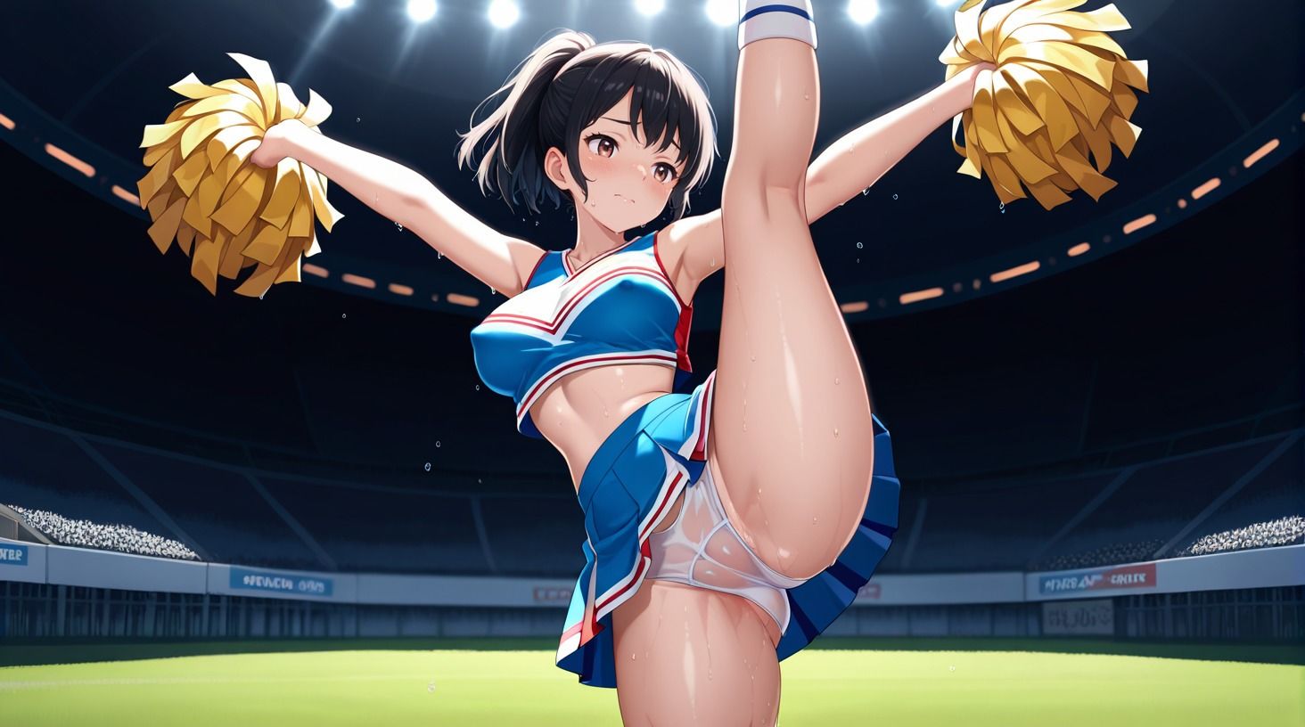 サンプル画像1:欲情まみれの球場に頑張るチアガールは監督と選手の服従する(淫乱おかずくらぶ) [d_630648]