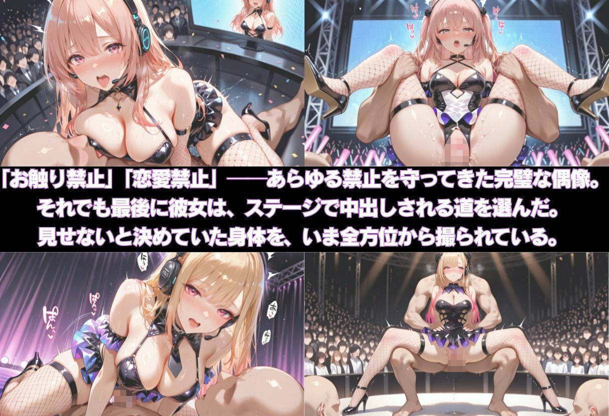 サンプル画像1:国民的アイドル引退LIVE〜観客5万人の前で中出しセックス〜  着〇恋編(絶対卍領域) [d_630751]