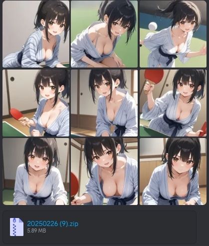温泉旅館で卓球して汗かいてそのままHする女の子 画像1