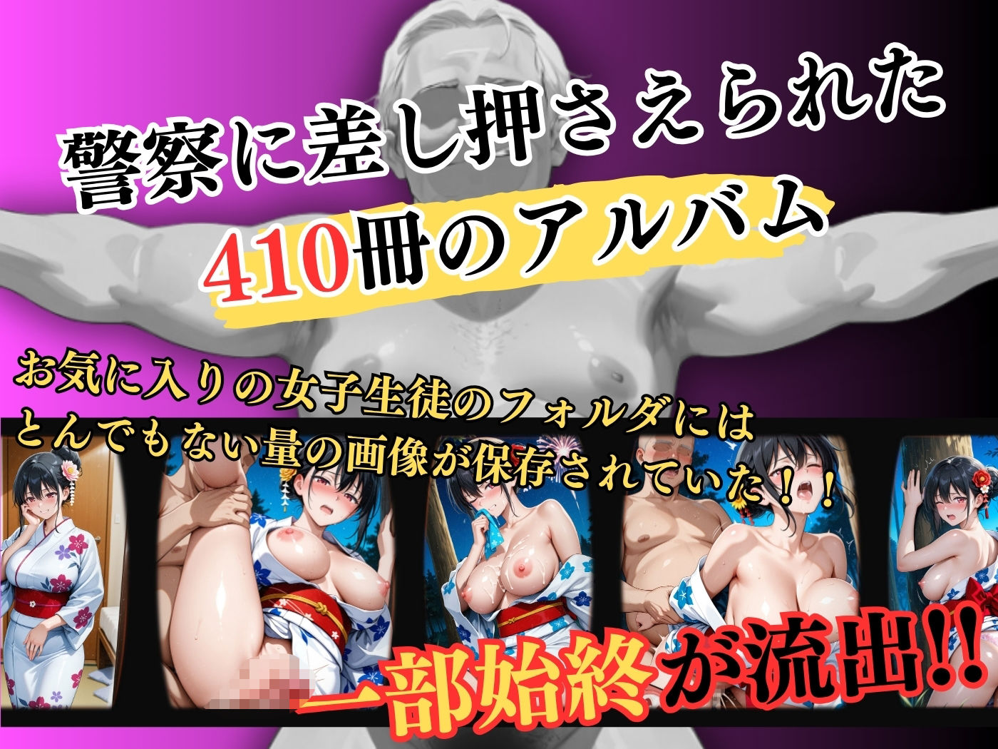 【4Kイラスト】1万3000人の生徒を抱いた校長による榊原春香への性指導（七夕祭り編） 画像1
