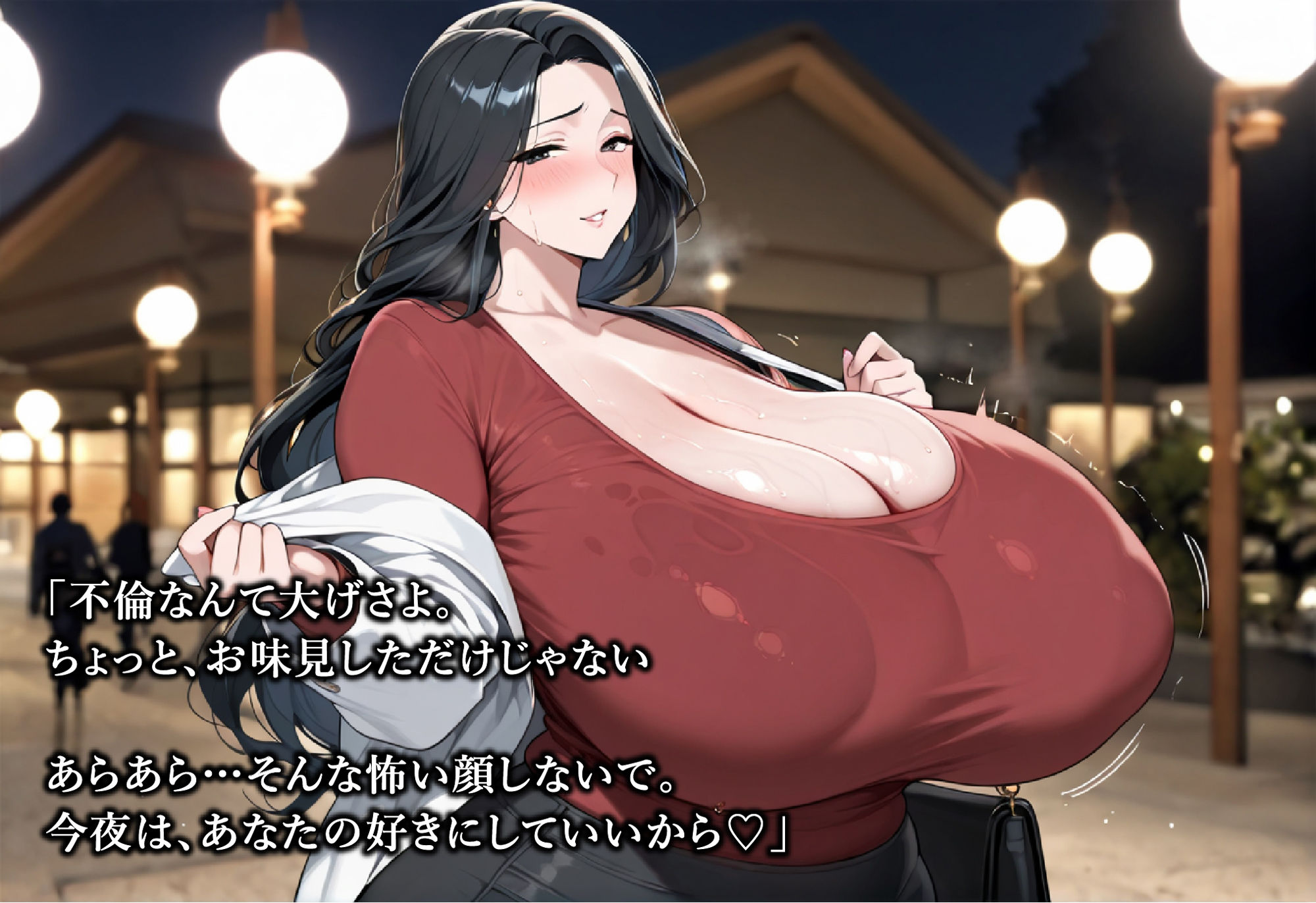 不倫がバレたドスケベおばさん 説教セックス 画像1