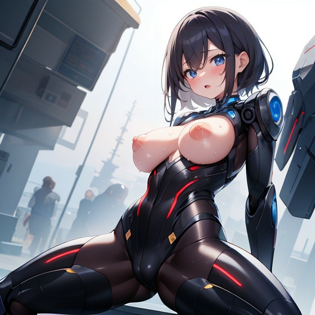 開脚なメカスーツ風美少女さん 画像4