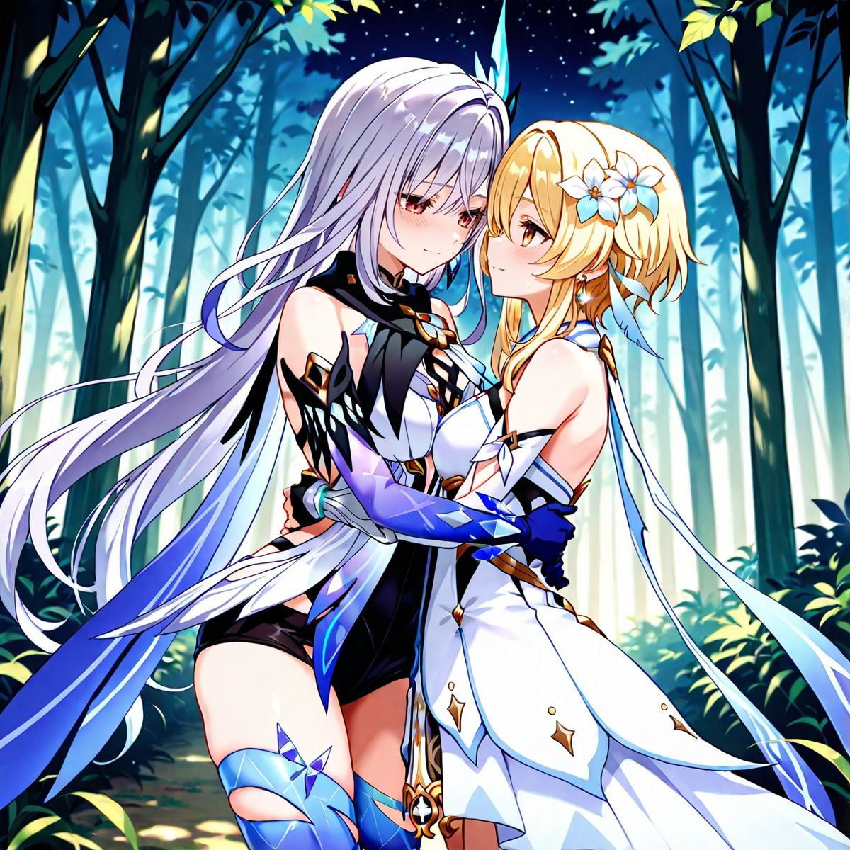 サンプル画像1:ほ〇る×ス〇ーク ふたなり百合CG集2(AI戦士グンドゥム) [d_631263]