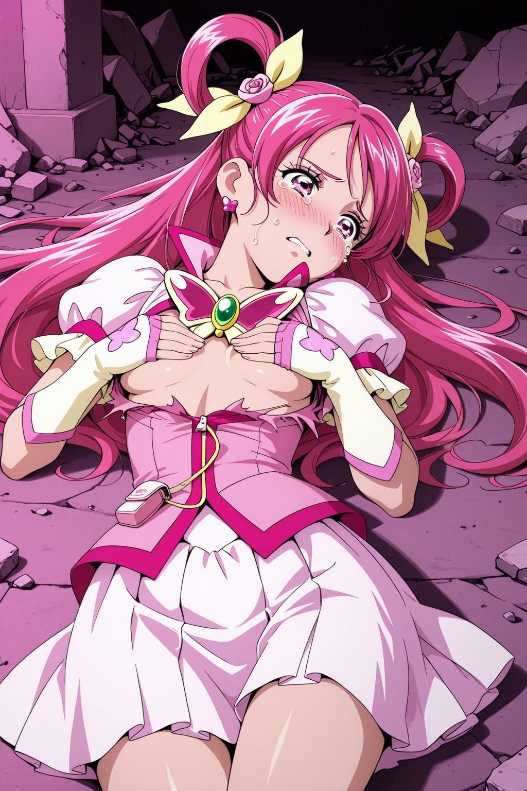 サンプル画像4:変身ヒロイン×辱 Yes！プ●キュア5  キュアド●ーム敗北初セックス(ライトフィニッシュ) [d_631351]