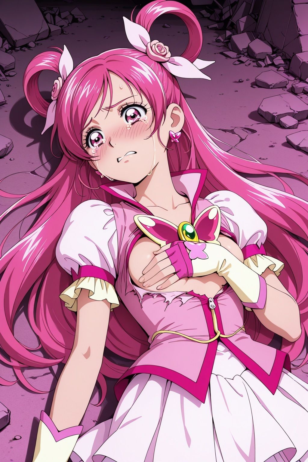 サンプル画像5:変身ヒロイン×辱 Yes！プ●キュア5  キュアド●ーム敗北初セックス(ライトフィニッシュ) [d_631351]