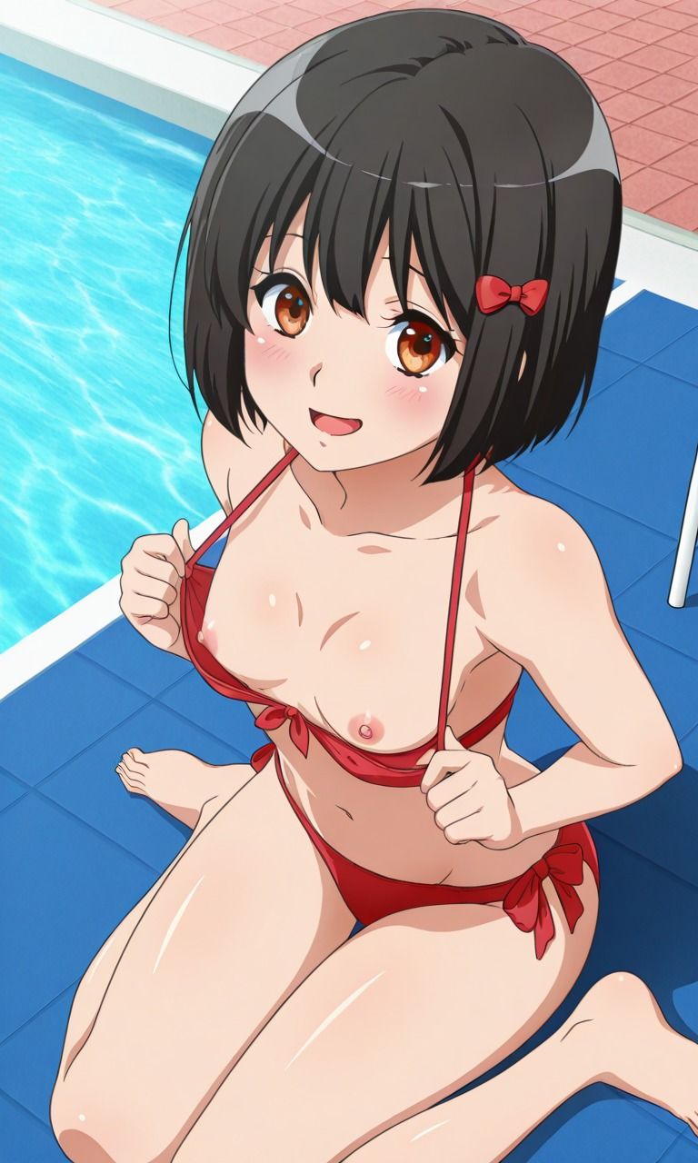 吹奏楽部の後輩とプールでラブラブえっち 画像2