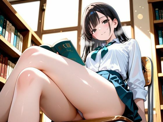 パンミセ学園【図書委員編】〜図書委員の知的な純白パンツを汚してみた〜3