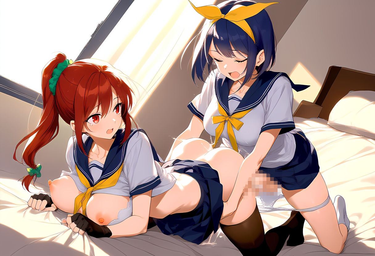 セーラー服美少女ふたなりレズのAICG集 2 画像1