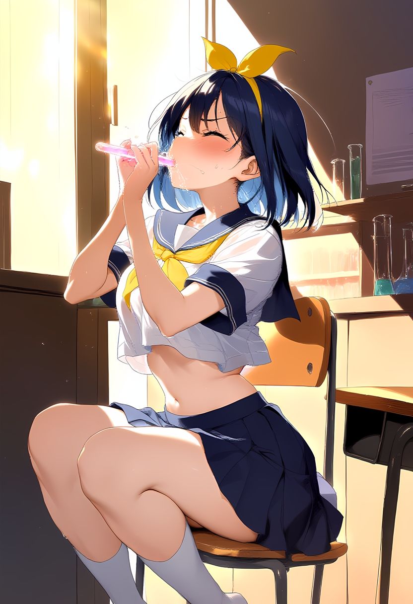 サンプル画像1:セーラー服美少女ふたなりレズのAICG集 2(サークルとうふ用ニッパー) [d_631864]