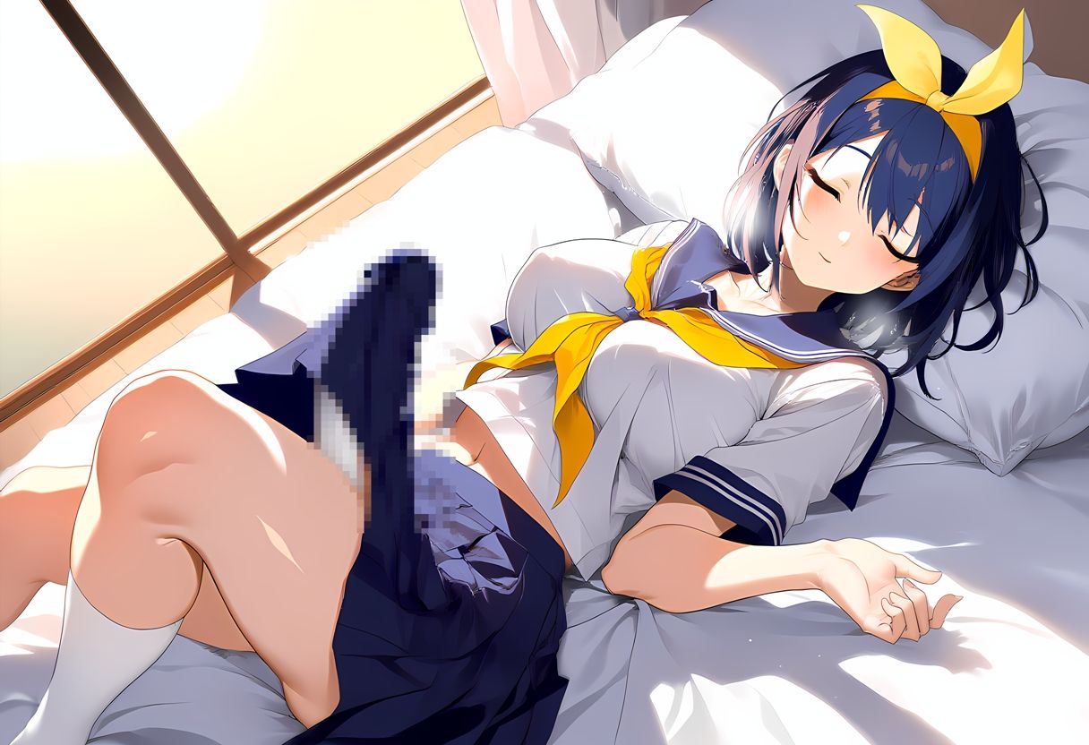 サンプル画像2:セーラー服美少女ふたなりレズのAICG集 2(サークルとうふ用ニッパー) [d_631864]