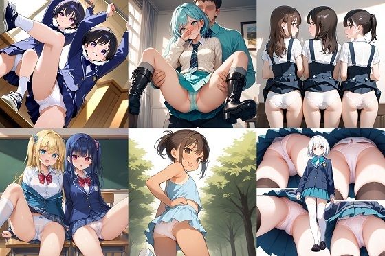 パンティーまる見え美少女 part3【AIイラスト集】【ネコネコガール】