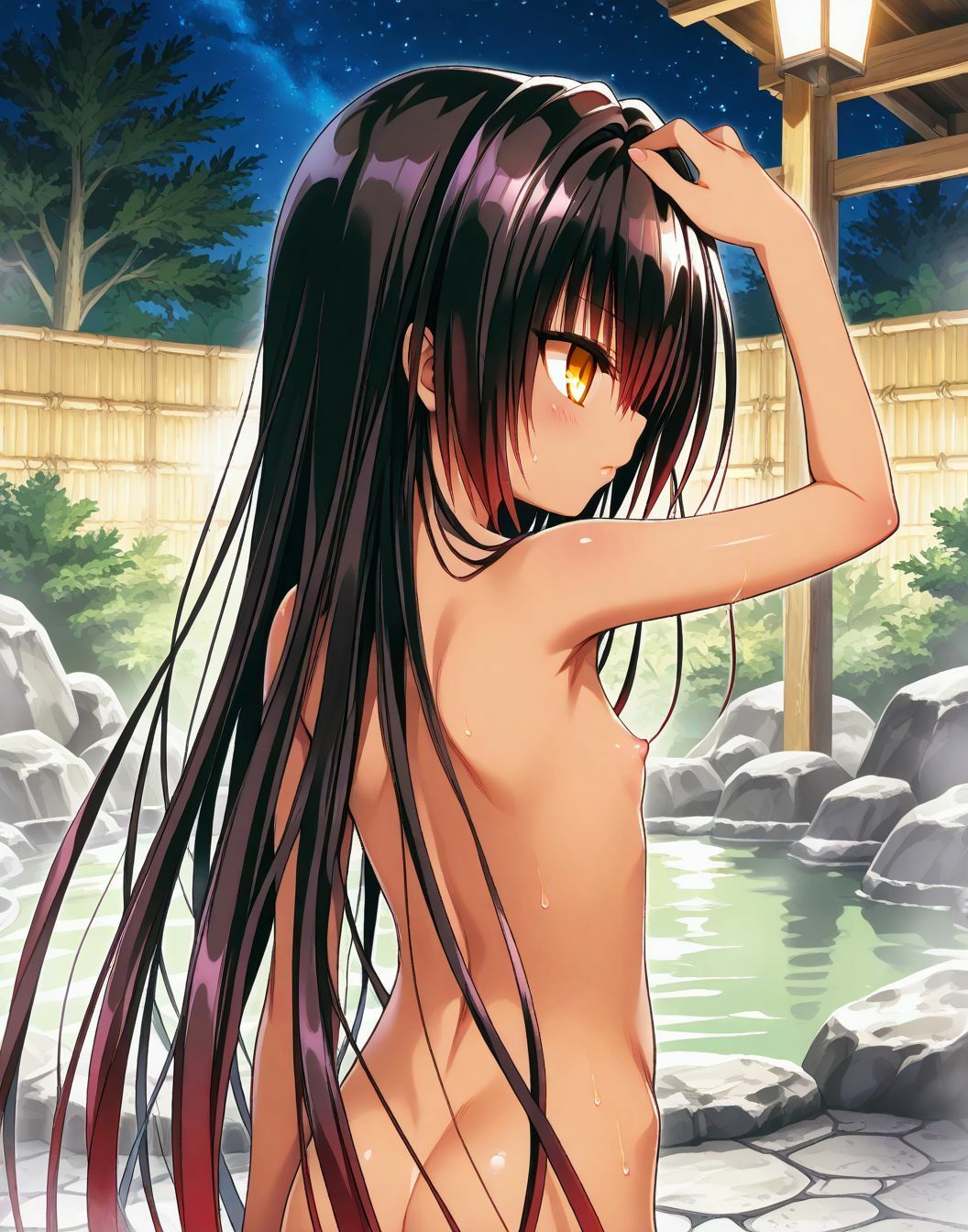 〇〇と夜の温泉で3 画像3