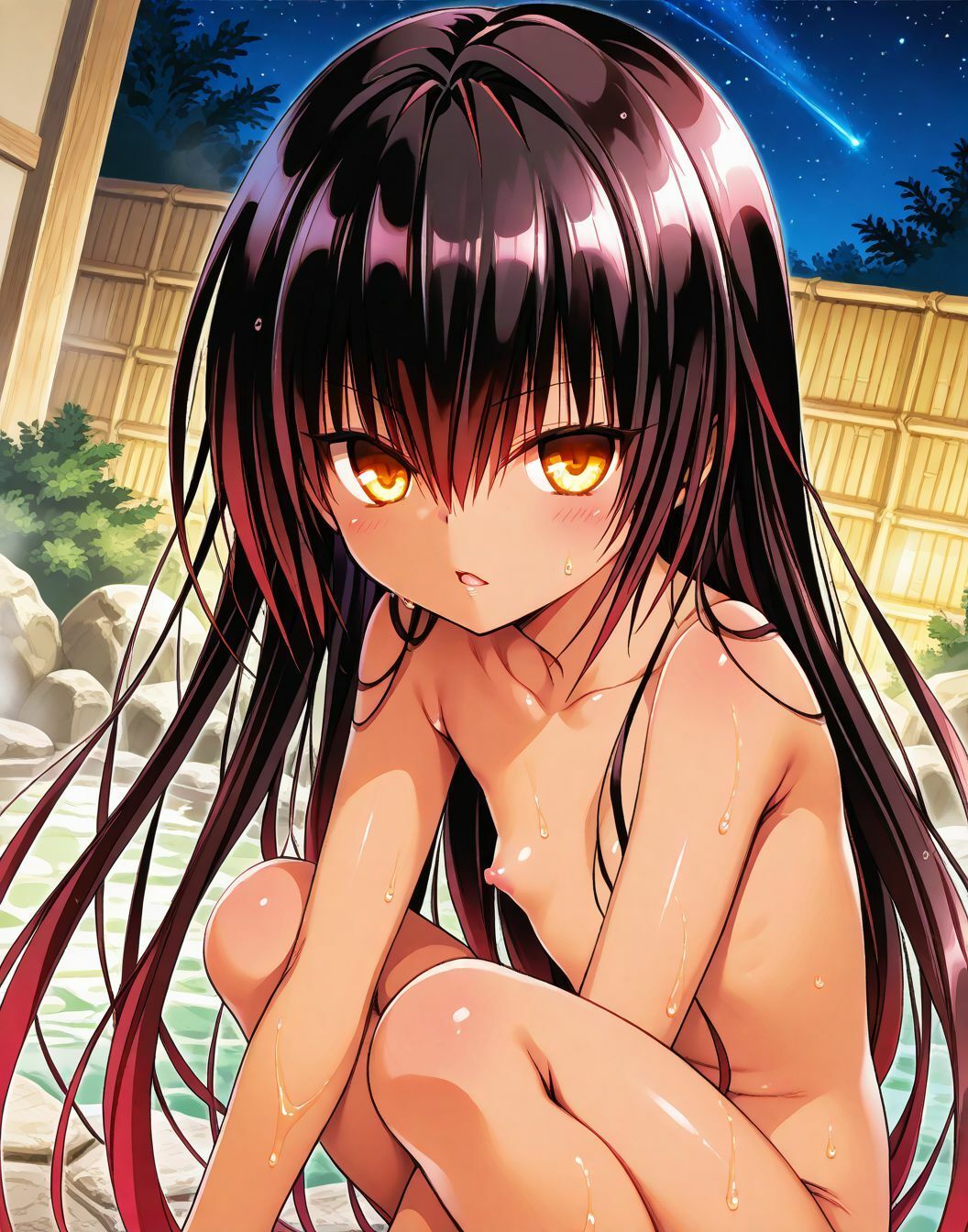 〇〇と夜の温泉で3 画像4