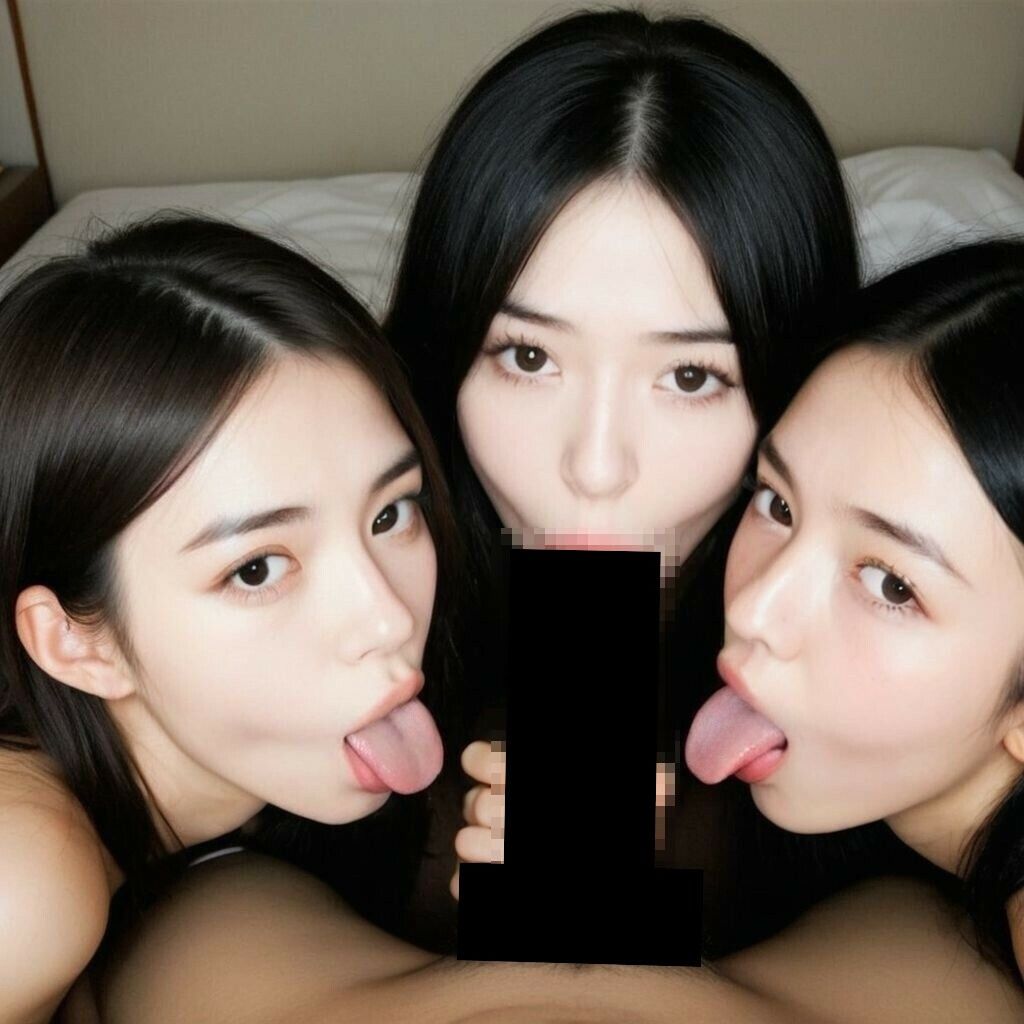 就寝前のハーレムフェラ 画像4