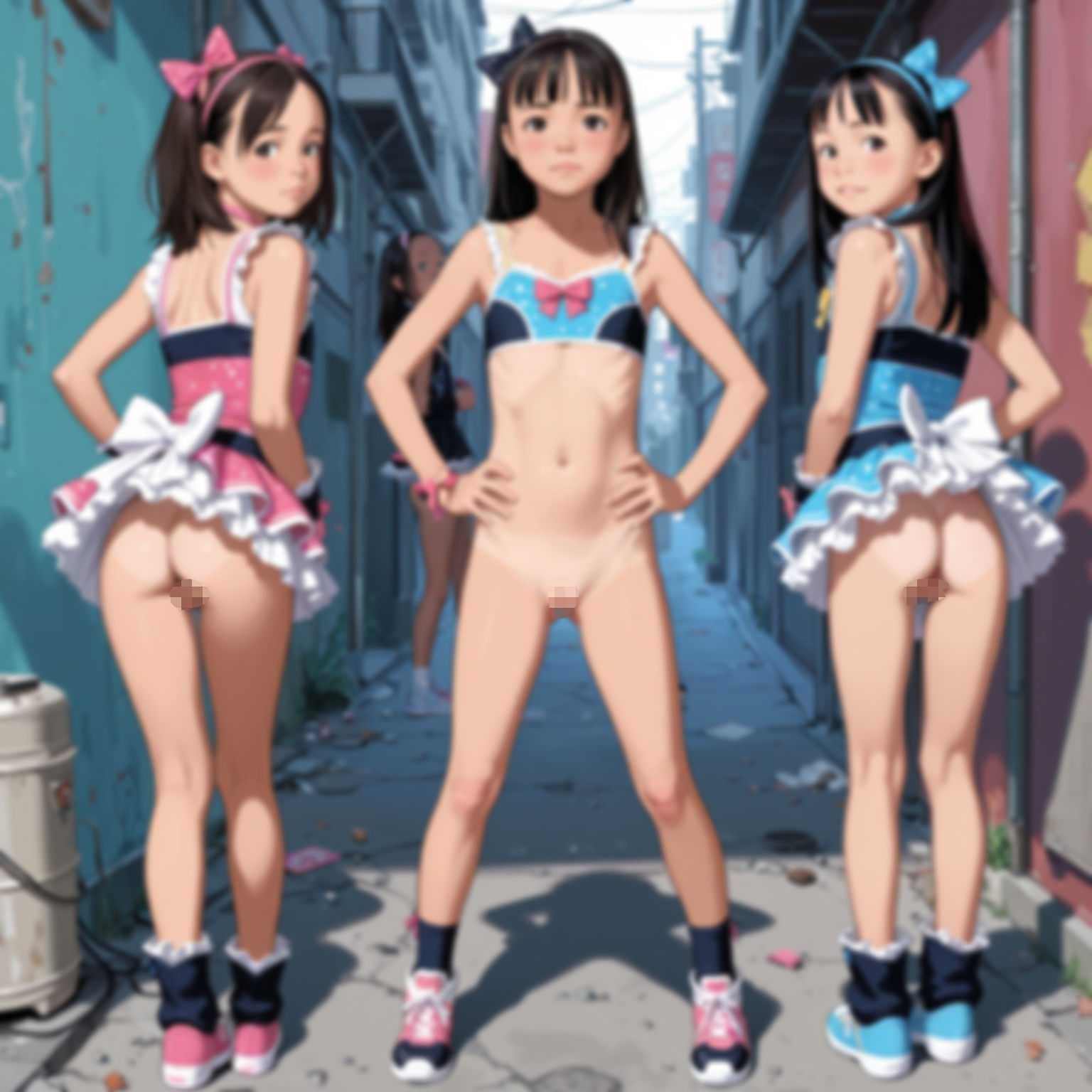 路地裏アイドル撮影会1＆2 すじ微無毛愛好会 エロ画像3