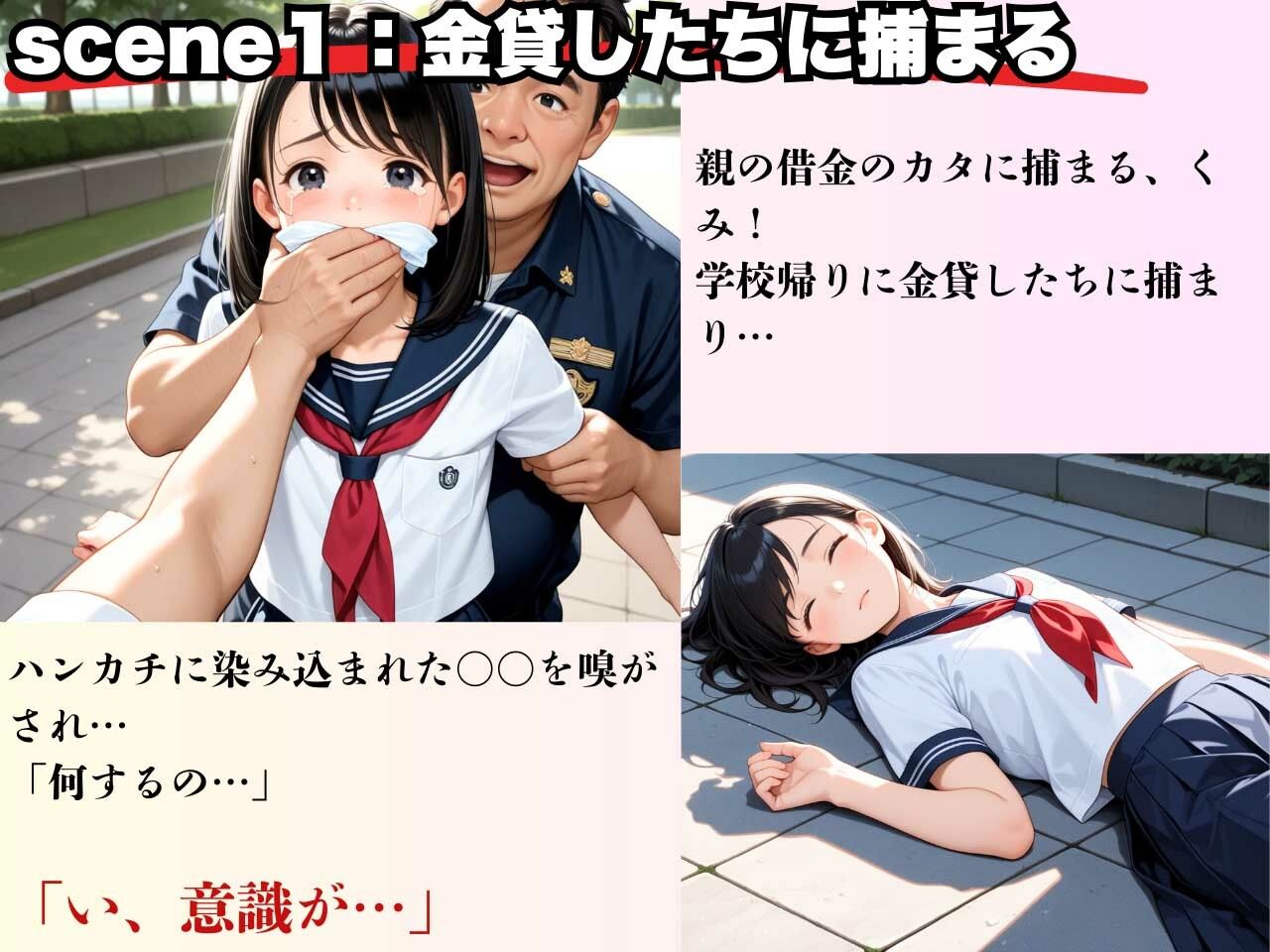 サンプル画像3:借金のカタに清純まんこ貫通！ドM異質を露呈し、まさかの快楽堕ち(制服物語) [d_632152]