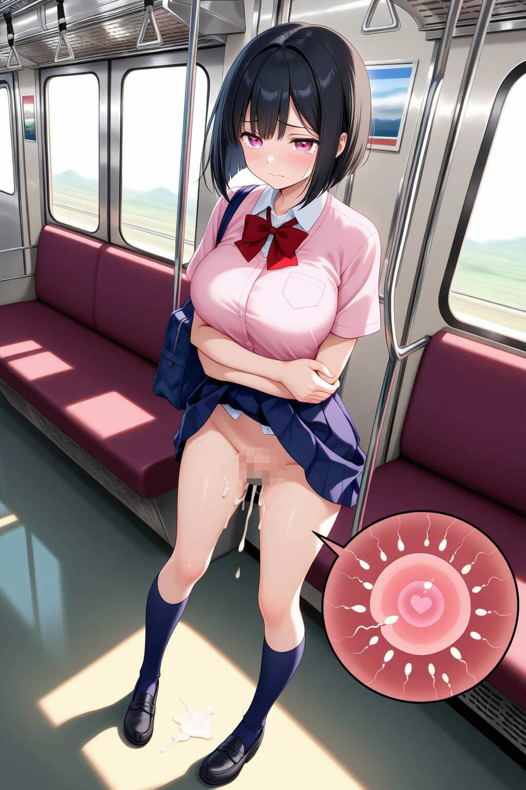 サンプル画像4:美少女痴○電車〜ヤリ放題車両〜3(巨乳素人に中出しくん) [d_632207]