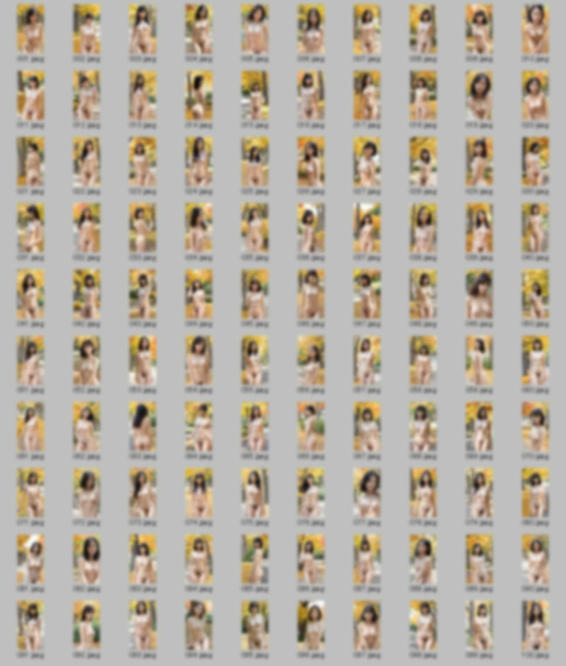 サンプル画像6:【AI実写】誰かに似ている？ 秋の午後、公園で出会った美女たち【実写風AIセクシーグラビア】Vol.5(美伝プロジェクト) [d_632215]