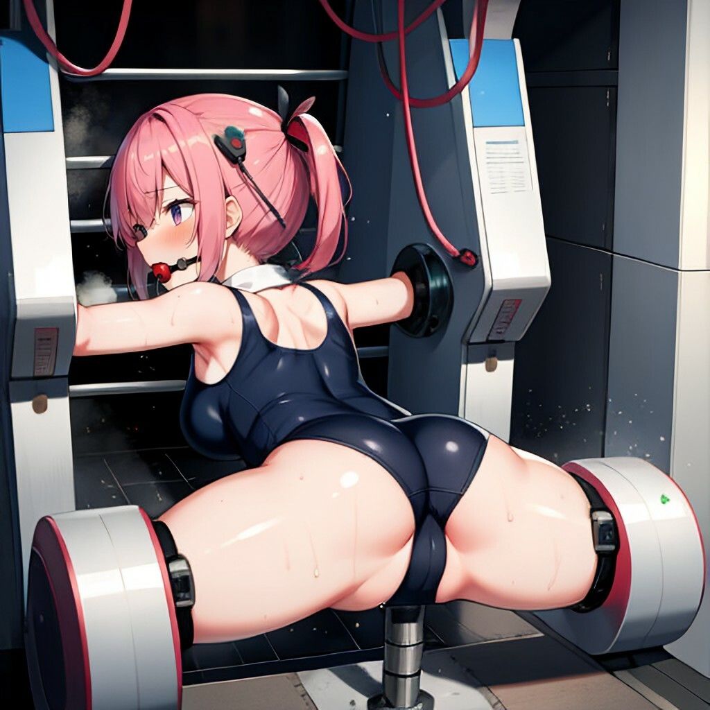 サンプル画像2:機械拘束なスク水風美少女さん(ほげふが) [d_632217]