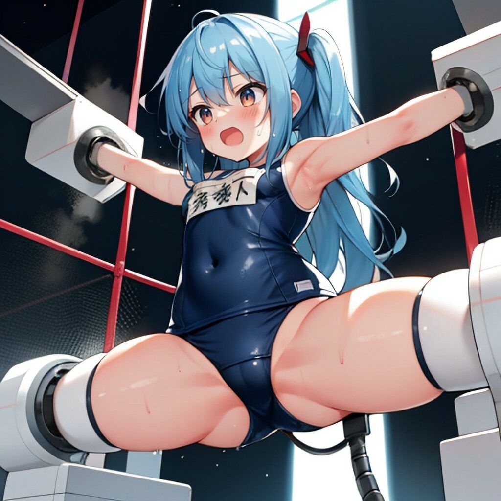 サンプル画像4:機械拘束なスク水風美少女さん(ほげふが) [d_632217]