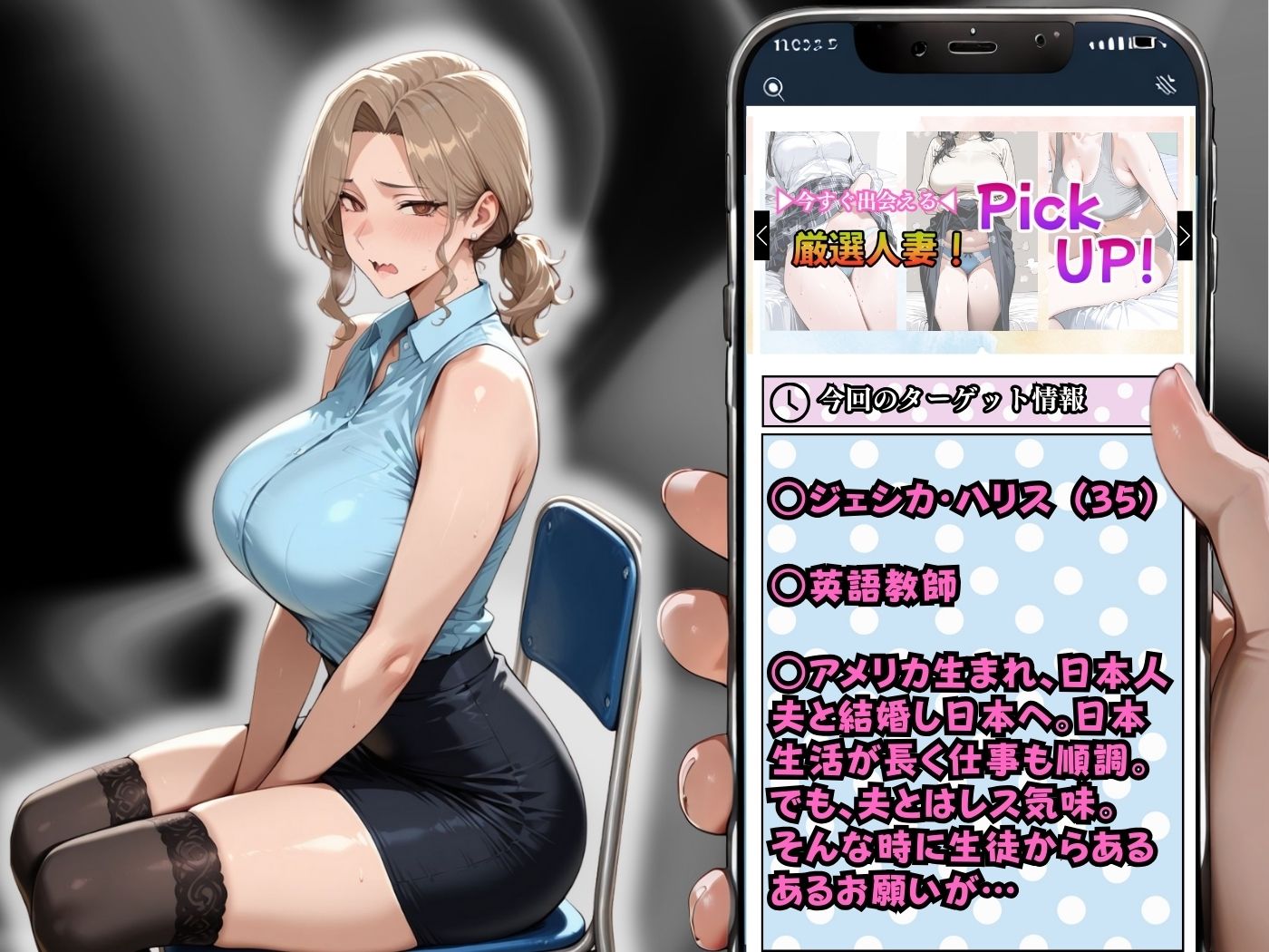 サンプル画像2:【セリフ入有】肉感人妻種付け〜人妻教師が生徒の為に奉仕するが皆のオナホになった話〜(ワーテルLab) [d_632291]