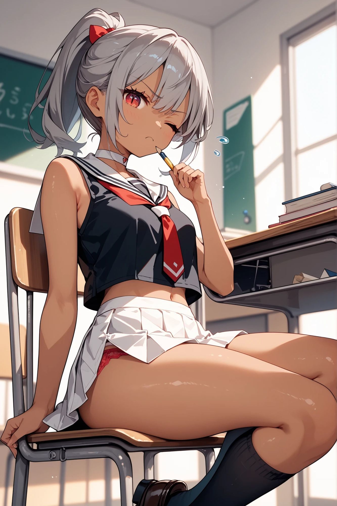 サンプル画像2:褐色ちゃんとえっちなえちえち(ケイノさんち) [d_632336]