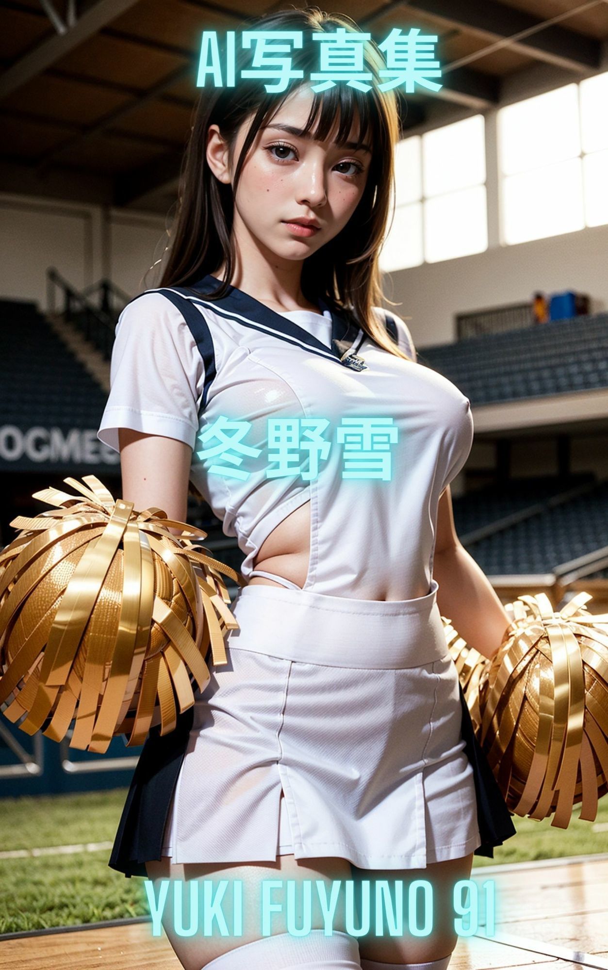 サンプル画像6:AI写真集 冬野雪 Yuki Fuyuno チアガール(Premium Girls) [d_632389]