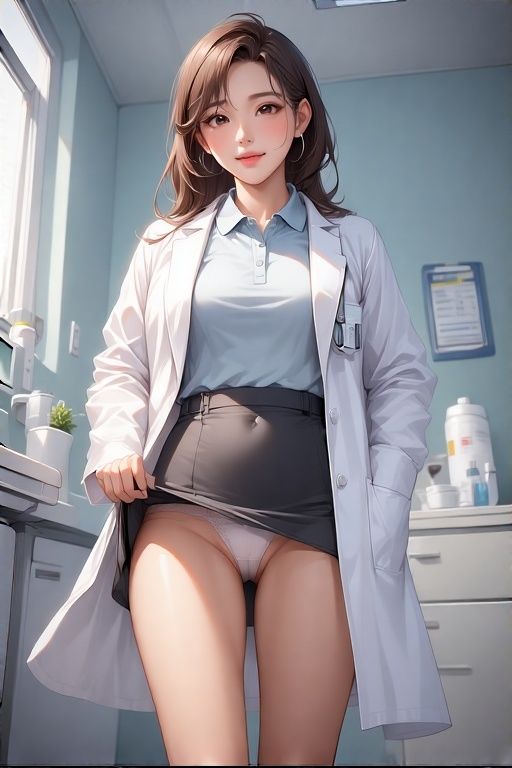 サンプル画像4:同級生女医のいたずらED治療パンチラ画像集(榊原大造) [d_632648]