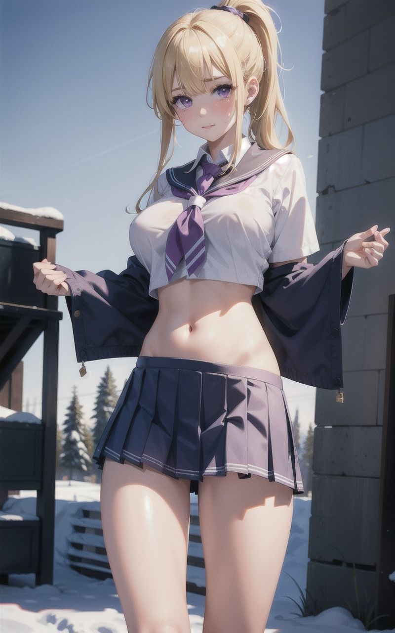 サンプル画像1:雪と女子校生(JKmaster) [d_632834]