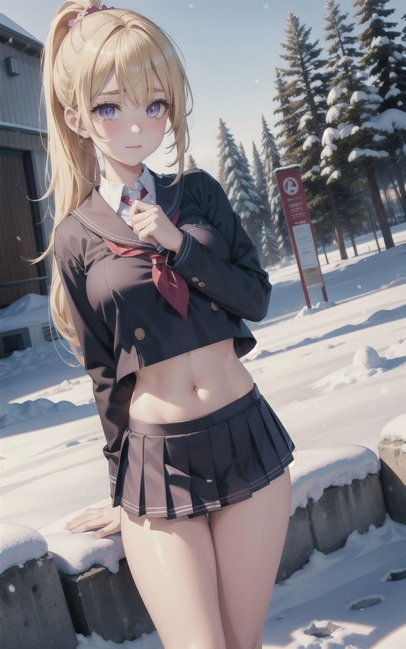 サンプル画像2:雪と女子校生(JKmaster) [d_632834]