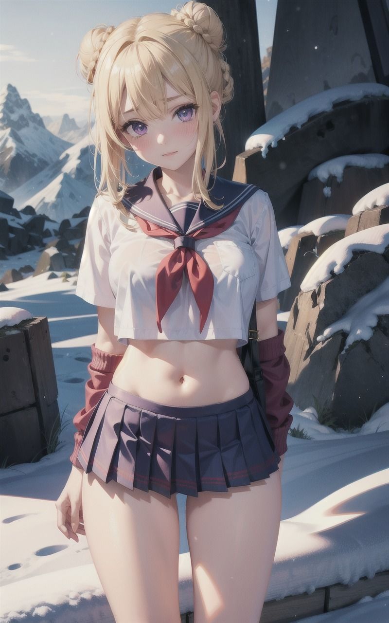 サンプル画像3:雪と女子校生(JKmaster) [d_632834]