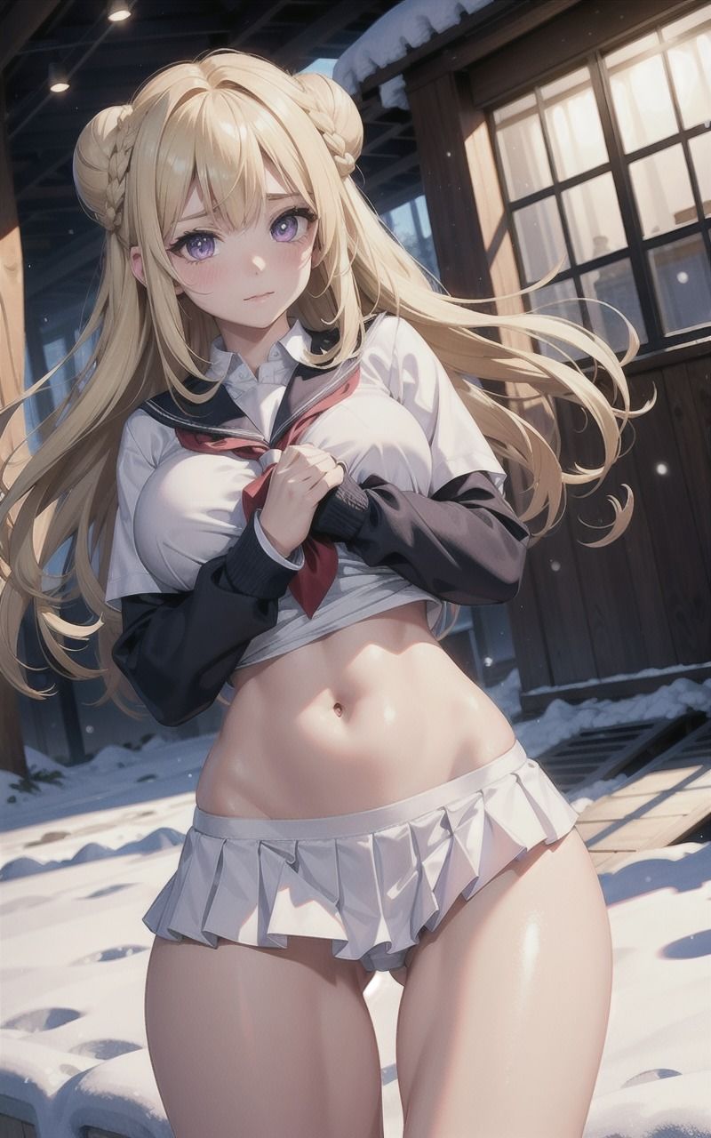 サンプル画像4:雪と女子校生(JKmaster) [d_632834]