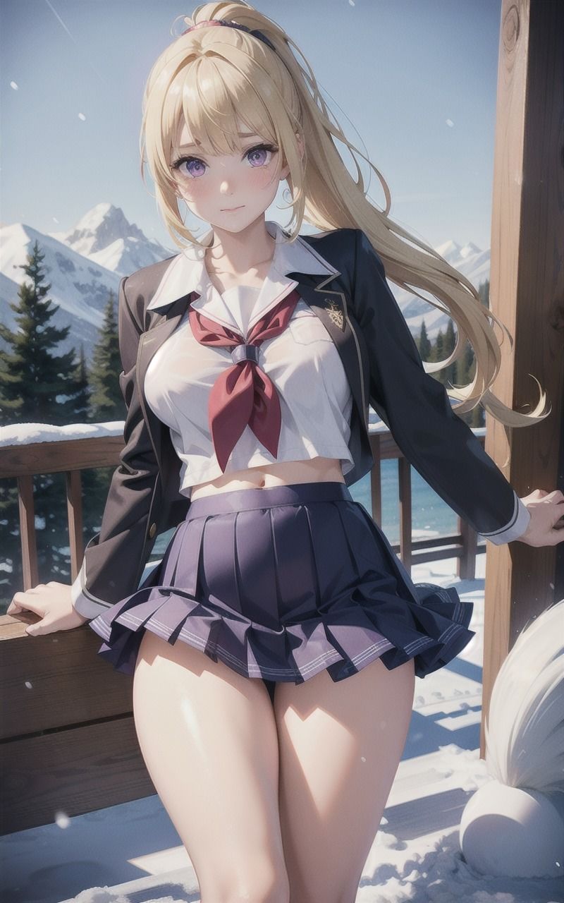 サンプル画像5:雪と女子校生(JKmaster) [d_632834]