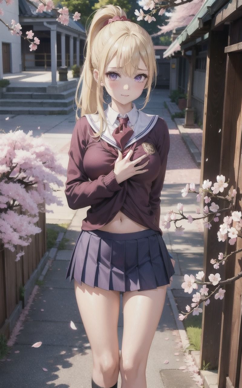 サンプル画像2:白肌女子校生×桜(JKmaster) [d_632851]