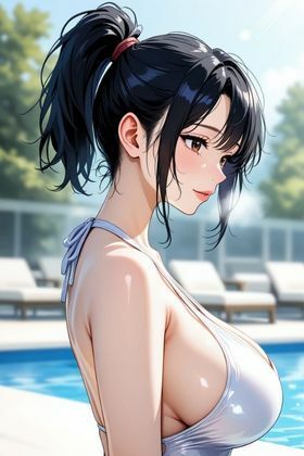 でかぱい人妻のムチムチボディの作り方 〜しっとり高級プール編〜1