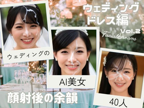 【無料エロ漫画】顔射後の余韻 - ウェディングドレス編 Vol.2(FacialDreams) d_633230